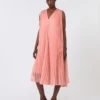 Vestido de chiffon plissado, rosa Vestido de chiffon plissado, rosa