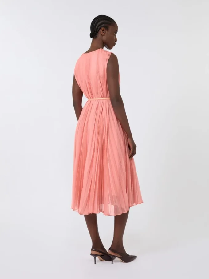 Vestido de chiffon plissado, rosa Vestido de chiffon plissado, rosa
