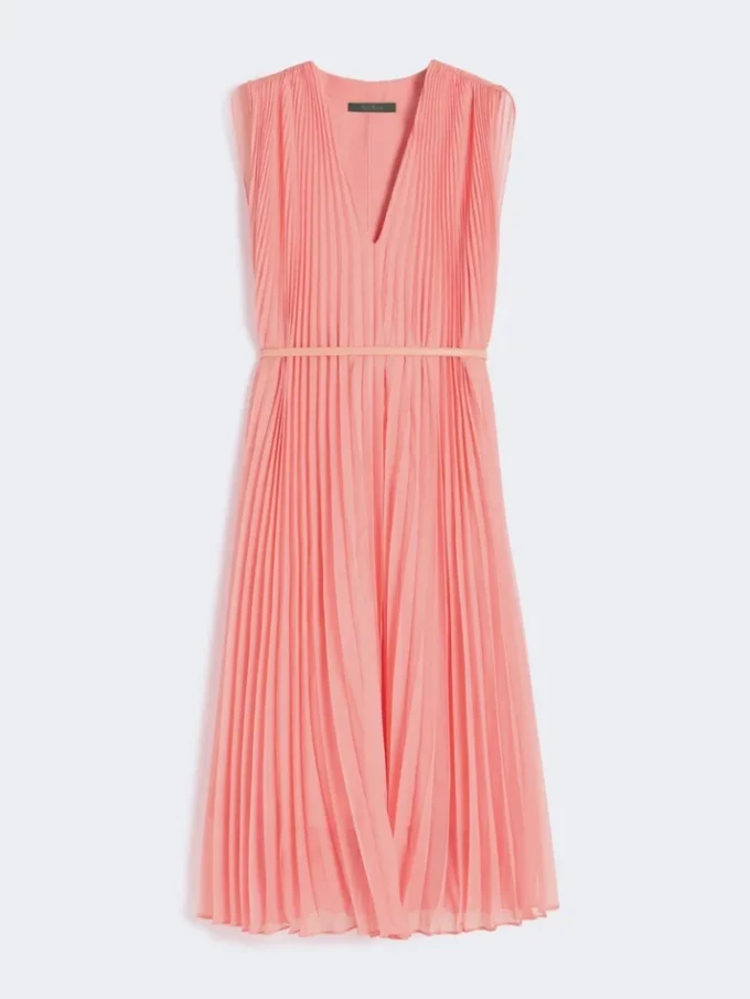 Vestido de chiffon plissado, rosa Vestido de chiffon plissado, rosa