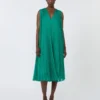 Vestido de chiffon plissado, verde Vestido de chiffon plissado, verde