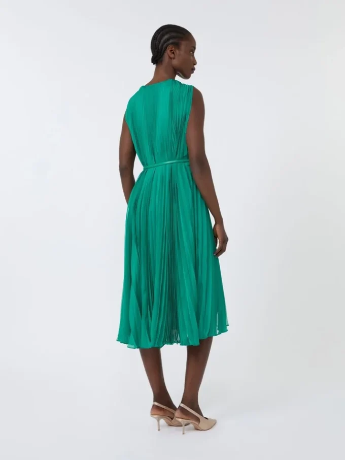 Vestido de chiffon plissado, verde Vestido de chiffon plissado, verde