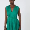 Vestido de chiffon plissado, verde Vestido de chiffon plissado, verde