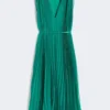 Vestido de chiffon plissado, verde Vestido de chiffon plissado, verde