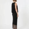 Vestido de jersey sem mangas com cristais, preto Vestido de jersey sem mangas com cristais, preto