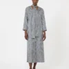 Vestido de seda estampado, azul-escuro Vestido de seda estampado, azul-escuro