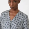 Vestido de seda estampado, azul-escuro Vestido de seda estampado, azul-escuro
