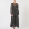 Vestido em chiffon estampado, preto Vestido em chiffon estampado, preto