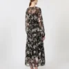 Vestido em chiffon estampado, preto Vestido em chiffon estampado, preto