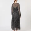 Vestido em chiffon estampado, preto Vestido em chiffon estampado, preto