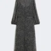 Vestido em chiffon estampado, preto Vestido em chiffon estampado, preto