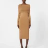 Vestido em fio de lã, cor pele