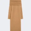 Vestido em fio de lã, cor pele