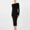 Vestido em fio de lã, preto Vestido em fio de lã, preto