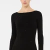 Vestido em fio de lã, preto Vestido em fio de lã, preto
