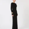 Vestido em fio de viscose, preto Vestido em fio de viscose, preto