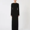 Vestido em fio de viscose, preto Vestido em fio de viscose, preto