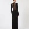 Vestido em fio de viscose, preto Vestido em fio de viscose, preto