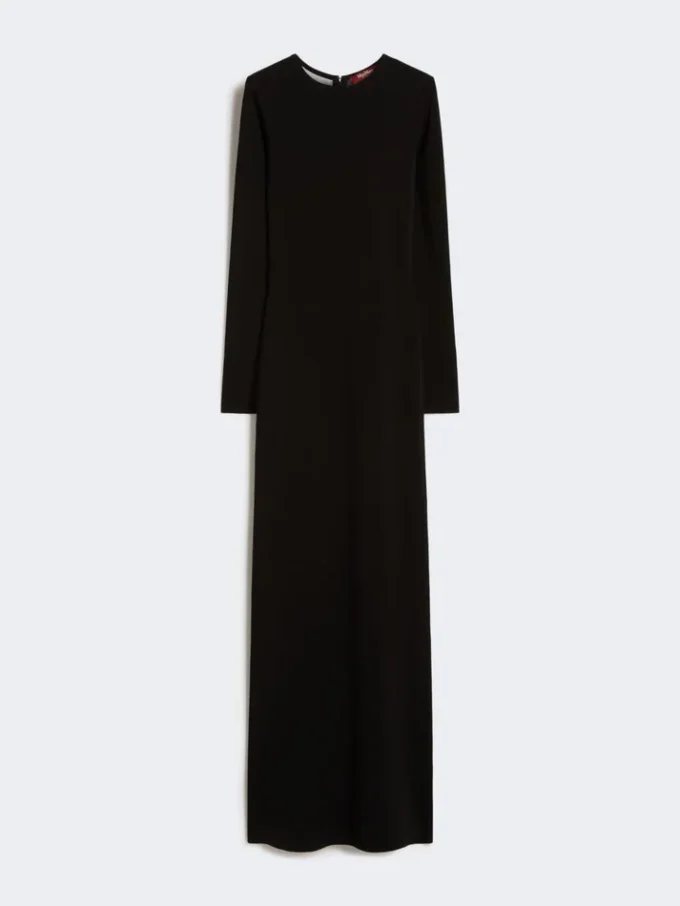Vestido em fio de viscose, preto Vestido em fio de viscose, preto
