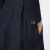 Vestido em ganga de algodão com cinto, azul ultramar Vestido em ganga de algodão com cinto, azul ultramar