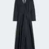 Vestido em ganga de algodão com cinto, azul ultramar Vestido em ganga de algodão com cinto, azul ultramar