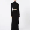 Vestido em jersey com nó, preto