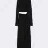 Vestido em jersey com nó, preto