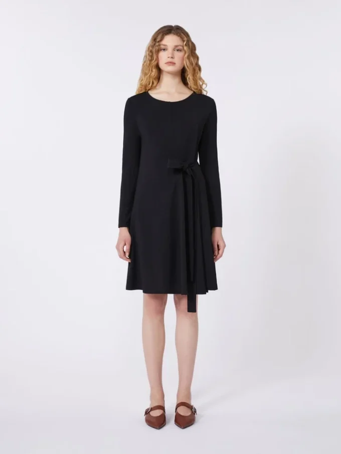 Vestido em jersey crepe, preto Vestido em jersey crepe, preto