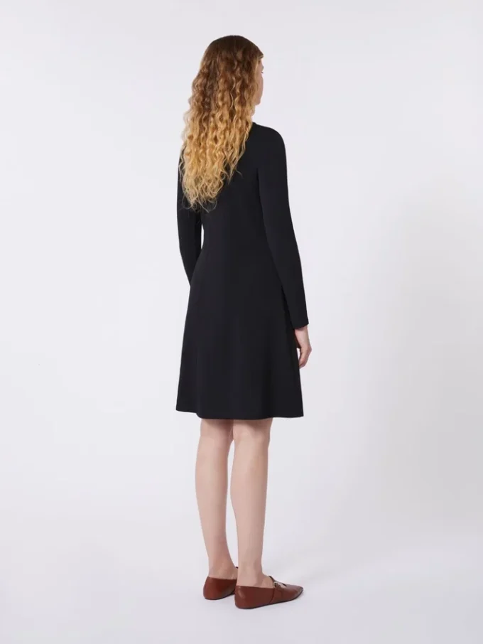 Vestido em jersey crepe, preto Vestido em jersey crepe, preto