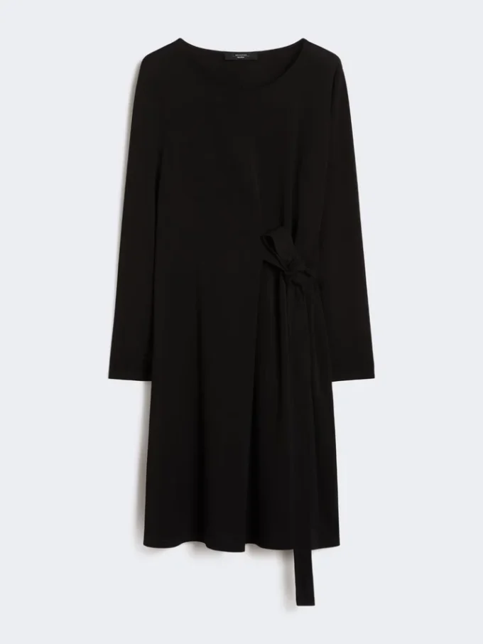Vestido em jersey crepe, preto Vestido em jersey crepe, preto