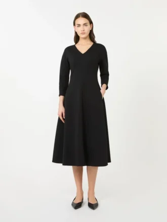 Vestido em jersey elástico, preto Vestido em jersey elástico, preto