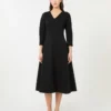 Vestido em jersey elástico, preto