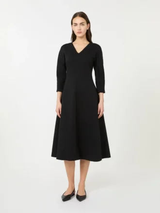Vestido em jersey elástico, preto Vestido em jersey elástico, preto