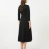 Vestido em jersey elástico, preto