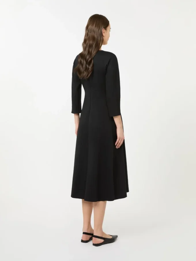 Vestido em jersey elástico, preto