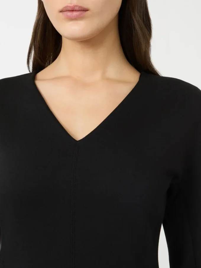 Vestido em jersey elástico, preto