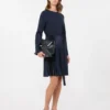 Vestido em jersey Milano-knit, azul-marinho Vestido em jersey Milano-knit, azul-marinho