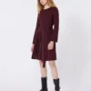 Vestido em jersey Milano-knit, cor bordô Vestido em jersey Milano-knit, cor bordô