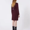 Vestido em jersey Milano-knit, cor bordô Vestido em jersey Milano-knit, cor bordô