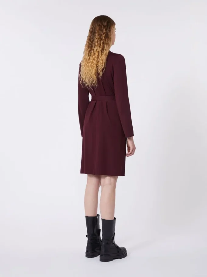 Vestido em jersey Milano-knit, cor bordô Vestido em jersey Milano-knit, cor bordô