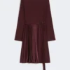 Vestido em jersey Milano-knit, cor bordô Vestido em jersey Milano-knit, cor bordô