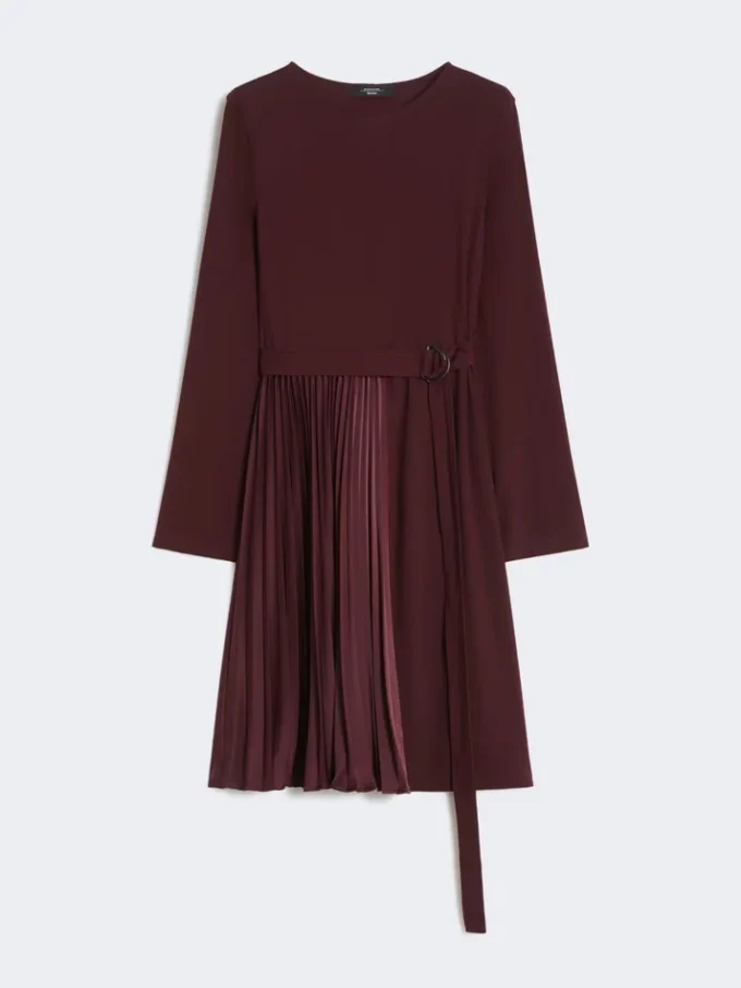 Vestido em jersey Milano-knit, cor bordô Vestido em jersey Milano-knit, cor bordô