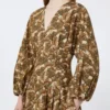 Vestido em popeline de algodão estampado, natural Vestido em popeline de algodão estampado, natural