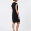 Vestido estilo princesa em cady, preto Vestido estilo princesa em cady, preto