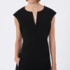 Vestido estilo princesa em cady, preto Vestido estilo princesa em cady, preto