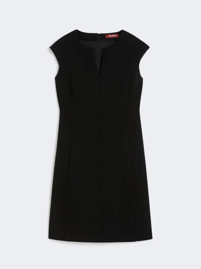 Vestido estilo princesa em cady, preto Vestido estilo princesa em cady, preto