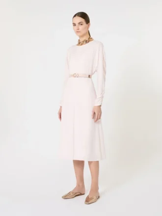 Vestido evasê em cady, rosa Vestido evasê em cady, rosa
