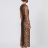 Vestido justo em jersey de tule, bege esbatido Vestido justo em jersey de tule, bege esbatido