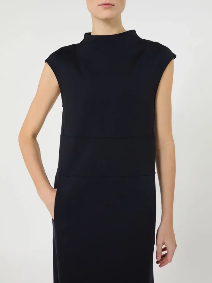 Vestido justo em jersey scuba, azul ultramar Vestido justo em jersey scuba, azul ultramar