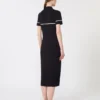 Vestido justo em viscose elástica, azul-marinho Vestido justo em viscose elástica, azul-marinho