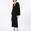 Vestido leve em cady, preto Vestido leve em cady, preto